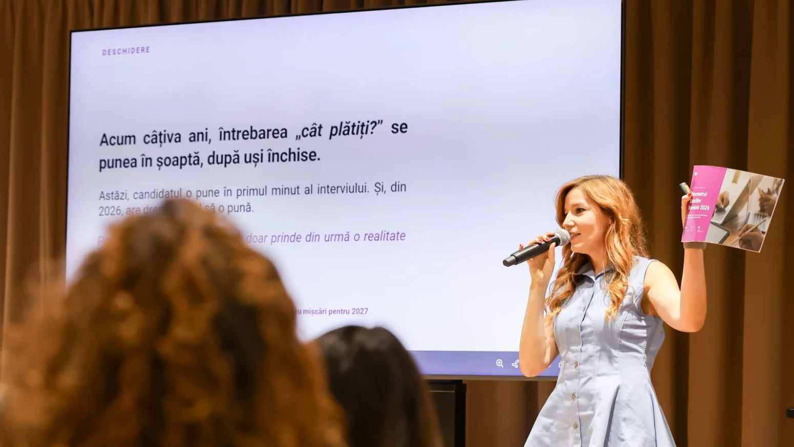 Georgiana Brudaru prezintă Barometrul Salariilor 2026 la SuperBrain Club, București